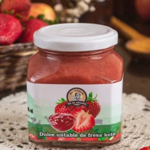 Mermelada de fresa keto dulce y sin azúcar